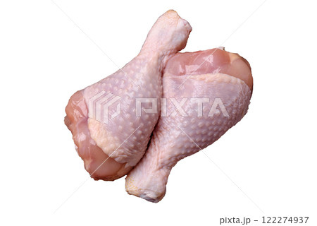 Raw chicken legs with salt, spices and herbs Raw chicken legs with salt, spices and herbs 122274937