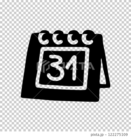 Doodle calendar schedule icon or logo hand drawn in flat style Doodle calendar schedule icon or logo hand drawn in flat style 122275109