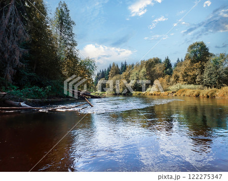 Upper reaches of the Volga river in Russia Upper reaches of the Volga river in Russia 122275347