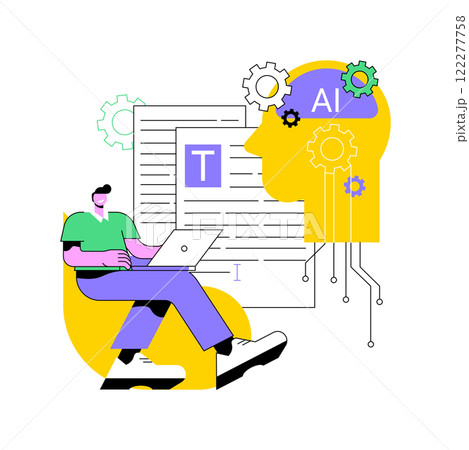 AI-Driven Creative Writing abstract concept vector illustration. AI-Driven Creative Writing abstract concept vector illustration. 122277758