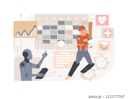 AI-Driven Athlete Personalization abstract concept vector illustration. AI-Driven Athlete Personalization abstract concept vector illustration. 122277767