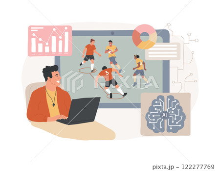 AI-Powered Game Simulations abstract concept vector illustration. 122277769
