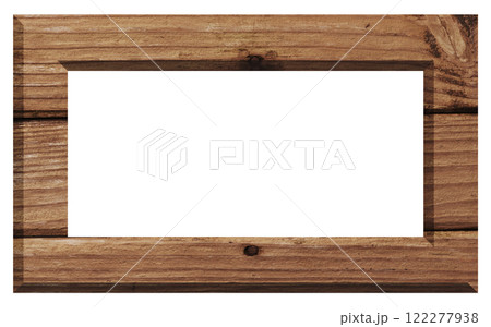 Blank wall hanging square wooden picture and photo frame 122277938