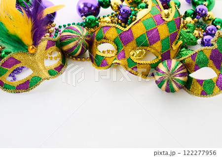 Mardi Gras Masks and Beads Mardi Gras Masks and Beads 122277956