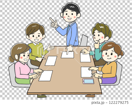 5人商務會議討論 122279275