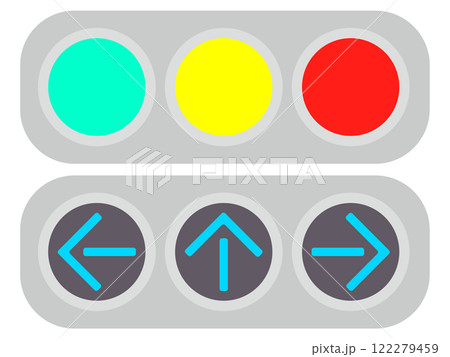 矢印式信号機のベクターイラスト 122279459