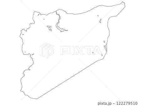 白地図　シリア 122279510