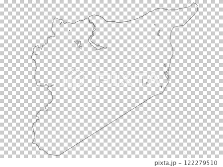 白地図　シリア 122279510