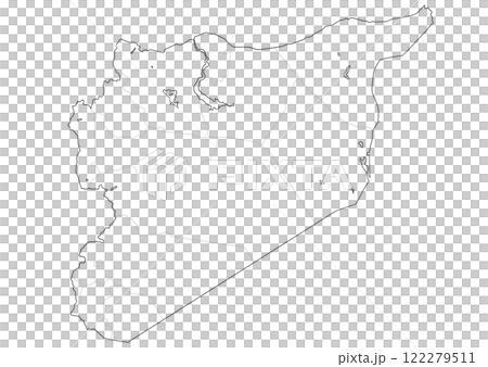 空白地圖敘利亞 122279511