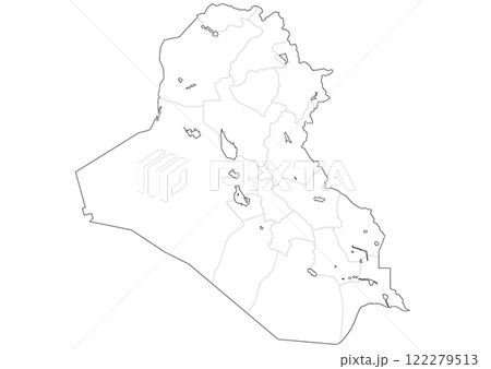 白地図　イラク 122279513