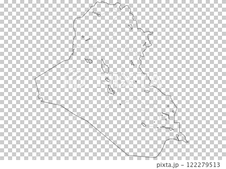 白地図　イラク 122279513