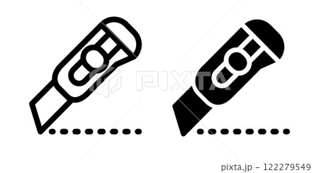 Cutter icon design template Cutter icon design template 122279549
