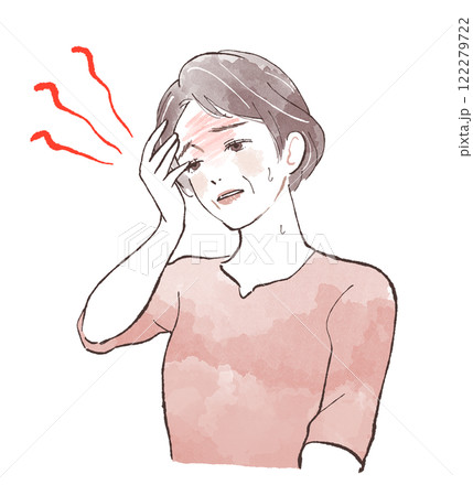 発熱する女性 122279722
