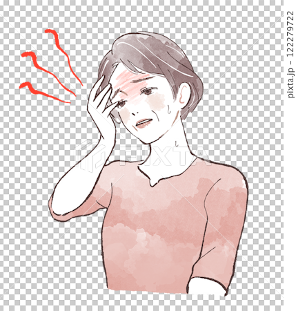 発熱する女性 122279722