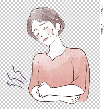 腹痛に悩む女性 122279725
