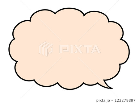 吹き出し　雲形 122279897