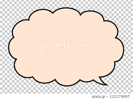 吹き出し　雲形 122279897