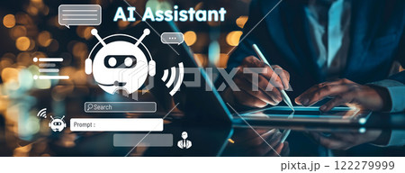 Human interact with AI artificial intelligence virtual assistant EIDE Human interact with AI artificial intelligence virtual assistant EIDE 122279999