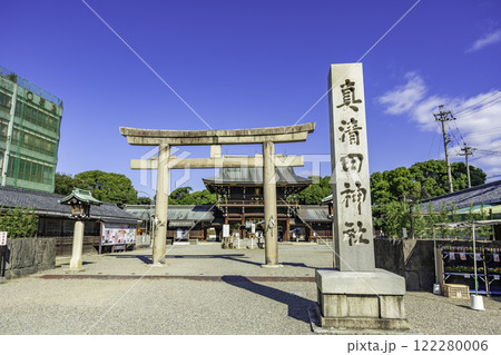 真清田神社 社号標と鳥居 愛知県一宮市 真清田神社 社号標と鳥居 愛知県一宮市 122280006