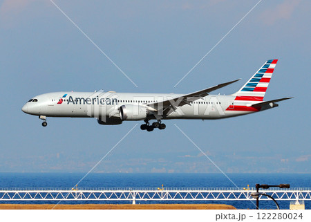 アメリカン航空B789関空アブローチ 122280024