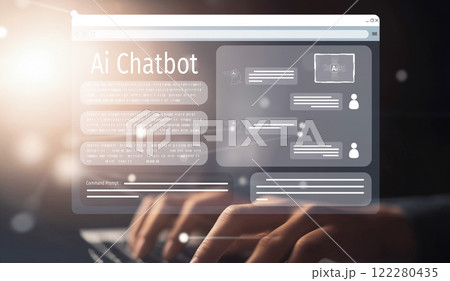 Human interact with AI artificial intelligence virtual assistant EIDE Human interact with AI artificial intelligence virtual assistant EIDE 122280435