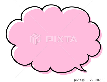 吹き出し　雲形 122280796