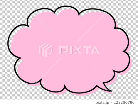 吹き出し　雲形 122280796