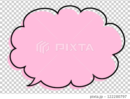 吹き出し 雲形 吹き出し 雲形 122280797