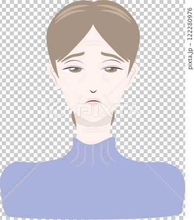 Woman with ptosis 122280976