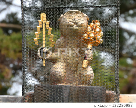 赤山禅院　鬼門除けの猿（拝殿） 122280988