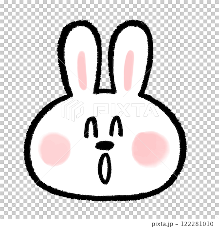 Happy rabbit face icon 122281010