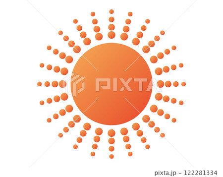 シンプルなグラデーション太陽 122281334