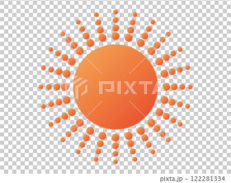 シンプルなグラデーション太陽 122281334