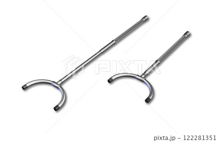 さすまた (刺股:man catcher) 白バック さすまた (刺股:man catcher) 白バック 122281351