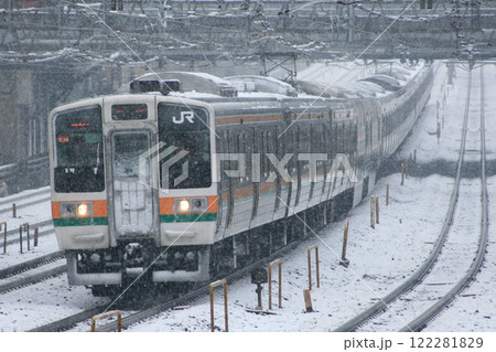 ［JU］雪の高崎線211系電車（15両編成：上野⇔高崎） 122281829