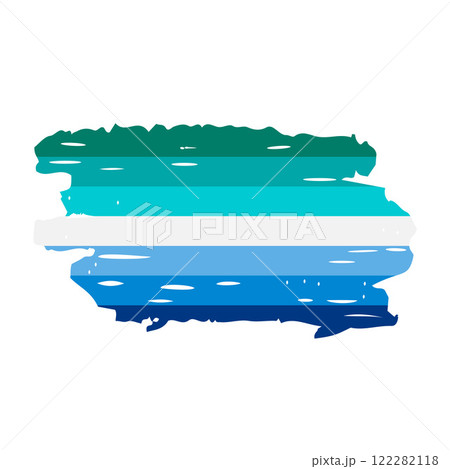 Grunge Gay Pride Flag. Symbol of LGBT community. Flag sexual identity. Vector template for banners, signs, logo design, etc. 122282118
