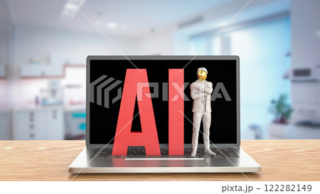 The AI and robot man  for technology or it concept 3d Rendering. 122282149