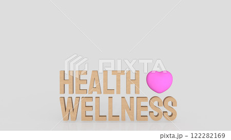 The Health wellness word for Health or medical concept 3d rendering. 122282169