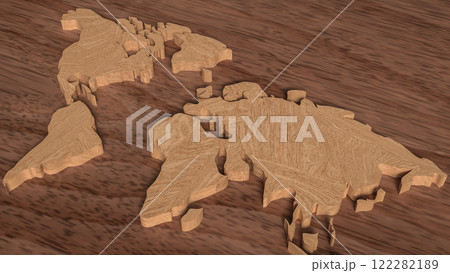 The Wood world map for Business or education concept 3d Rendering. The Wood world map for Business or education concept 3d Rendering. 122282189