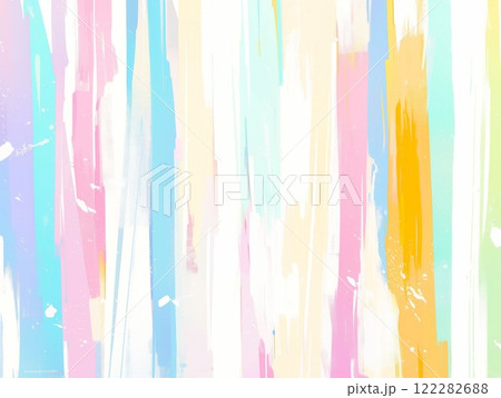 カラフルなパステルカラーの縦ストライプとブラシストロークの抽象アート カラフルなパステルカラーの縦ストライプとブラシストロークの抽象アート 122282688