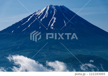 三方分山から見る富士山と大室山 122283005