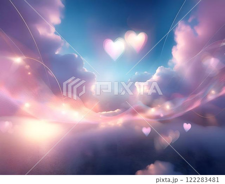 heart shape on bokeh background 122283481