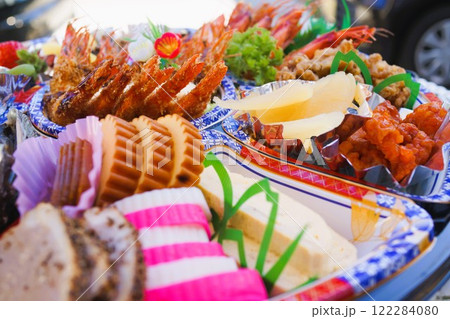 おせち用のオードブル 素材 背景 おせち用のオードブル 素材 背景 122284080