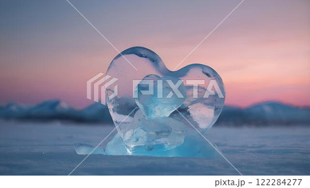 crystal ball in snow crystal ball in snow 122284277