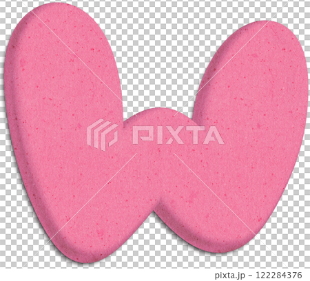 3D Letter w Font Pink Lettersのイラスト素材 [122284376] - PIXTA