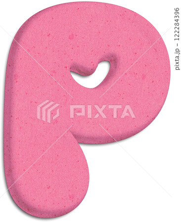 3D Letter P Font Pink Letters 122284396