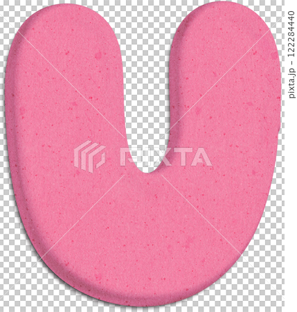 3D Letter u Font Pink Letters 122284440