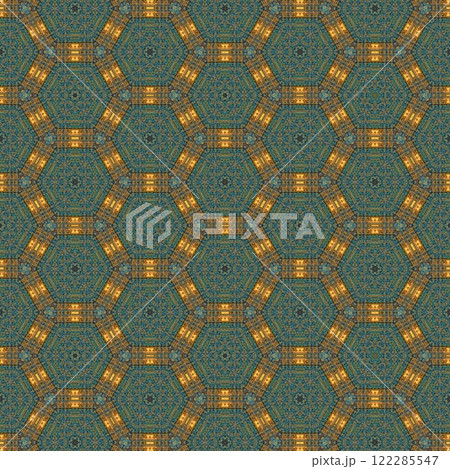 Artistic glossy motifs all over print design. Traditional pattern for throw pillow, rug, carpet, and fabric printing. Modern geometric floral design for textile, tiles, digital paper print 122285547