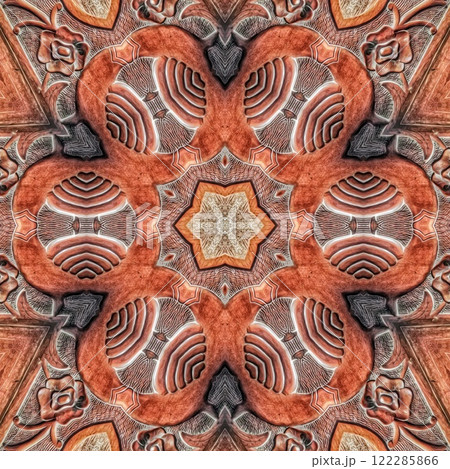 Decorative wooden texture for wall covering. Wood material texture for reed, rug, floor tiles, carpet, fabric, stem, straw, wicker, sisal matting surface printing. Modern wooden frame for decoration 122285866