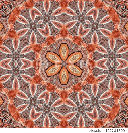 Decorative wooden texture for wall covering. Wood material texture for reed, rug, floor tiles, carpet, fabric, stem, straw, wicker, sisal matting surface printing. Modern wooden frame for decoration 122285890
